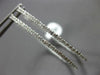ESTATE EXTRA LARGE 3.0CT DIAMOND 14K WHITE GOLD INSIDE OUT HOOP HANGING EARRINGS