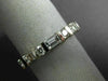 ESTATE .50CT ROUND & BAGUETTE DIAMOND 14KT WHITE GOLD ANNIVERSARY RING #18583