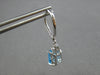 ESTATE 4.23CT DIAMOND & AAA BLUE TOPAZ 14K WHITE GOLD LEVERBACK HANGING EARRINGS