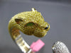 LARGE 27.09CT MULTI COLOR DIAMOND & AAA EMERALD 18KT 2 TONE GOLD BANGLE BRACELET