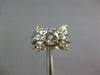 ANTIQUE .61CT DIAMOND 14KT WHITE GOLD ROUND FLOWER INSERT ENGAGEMENT RING #27066