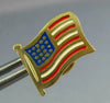 ESTATE 14KT YELLOW GOLD 3D CLASSIC HANDCRAFTED AMERICAN FLAG PIN