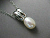 ESTATE .16CT DIAMOND & AAA SOUTH SEA PEARL 18K WHITE GOLD PENDANT W/CHAIN #11447