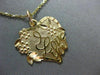 ESTATE 14KT YELLOW GOLD 3D HANDCRAFTED I LOVE YOU FLOWER FLOATING PENDANT #25155