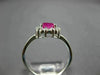 ESTATE 1.10CT DIAMOND & AAA RUBY 14KT WHITE GOLD FLOWER CLASSIC ENGAGEMENT RING