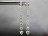 EXTRA LARGE 3.53CT DIAMOND 14KT WHITE GOLD 3D GRADUATING JOURNEY EARRINGS 28178