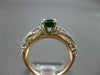 1.5CT DIAMOND & AAA TSAVORITE 18K WHITE & ROSE GOLD OVAL & ROUND ENGAGEMENT RING