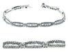 5.37CT DIAMOND 14KT WHITE GOLD ROUND & BAGUETTE  X LOVE ETERNITY TENNIS BRACELET