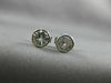 ANTIQUE .63CT ROUND BEZEL DIAMOND 14KT WHITE GOLD STUD EARRINGS 5mm UNIQUE #7837
