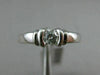ESTATE .25CT ROUND DIAMOND 14KT WHITE GOLD SOLITAIRE SEMI BEZEL ENGAGEMENT RING