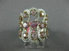 EXTRA LARGE 3.15CT WHITE & PINK DIAMOND 18K WHITE & ROSE GOLD ANNIVERSARY RING