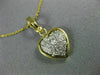ESTATE .40CT DIAMOND 14KT WHITE & YELLOW GOLD 3D PUFF PAVE HEART PENDANT #26500