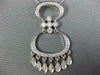 ESTATE LARGE .40CT DIAMOND 18K WHITE GOLD FILIGREE CHANDELIER OVAL PENDANT 14920