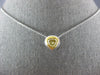 1.12CT FANCY YELLOW DIAMOND 18KT 2 TONE GOLD PEAR SHAPE SOLITAIRE LOVE NECKLACE