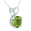 ESTATE .55CT AAA PERIDOT 14K WHITE GOLD ROUND CLASSIC SOLITAIRE FLOATING PENDANT