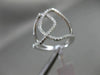 ESTATE WIDE .36CT DIAMOND 18KT WHITE GOLD OPEN DOUBLE INFINITY HOOP X LOVE RING