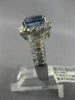 LARGE 2.23CT ROUND & BAGUETTE DIAMOND & SAPPHIRE 18KT WHITE GOLD ENGAGEMENT RING