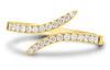 ESTATE .31CT DIAMOND 14KT YELLOW GOLD 3D ROUND CLASSIC CRISS CROSS FUN RING