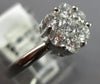 ESTATE .75CT DIAMOND 14KT WHITE GOLD 3D CLASSIC ROUND INVISIBLE FLOWER LOVE RING