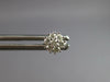 ESTATE SMALL .25CT DIAMOND 14KT WHITE GOLD 3D FLOWER SNOWFLAKE STUD EARRINGS