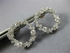 ESTATE 1.39CT DIAMOND 18KT WHITE GOLD 3D CLUSTER OPEN CIRCULAR FUN STUD EARRINGS