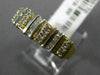 ESTATE WIDE .60CT ROUND & BAGUETTE DIAMOND 14KT 2 TONE GOLD 3D ANNIVERSARY RING