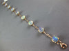 ESTATE 8.06CT DIAMOND & AAA OPAL 14KT ROSE GOLD ROUND BAMBOO FUN TENNIS BRACELET