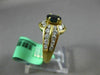 ESTATE .80CT DIAMOND & AAA SAPPHIRE 14KT YELLOW GOLD 2 ROW OVAL ENGAGEMENT RING