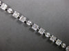 4.22CT DIAMOND 18KT WHITE GOLD ROUND BAGUETTE & MARQUISE SQUARE TENNIS BRACELET