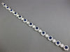 LARGE 13.65CT DIAMOND & AAA SAPPHIRE 18KT WHITE GOLD 3D FLOWER TENNIS BRACELET