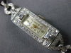 ANTIQUE CHOISI 1.0CT OLD MINE DIAMOND PLATINUM CLASSIC RECTANGULAR WATCH #2218