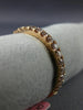 ESTATE .49CT PINK DIAMOND 18KT ROSE GOLD 3/4 ETERNITY WEDDING ANNIVERSARY RING