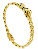 .36CT DIAMOND & AAA SAPPHIRE 14KT YELLOW GOLD 3D CUBAN LINK CUFF BANGLE BRACELET