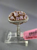 ESTATE 3.32CT WHITE & PINK DIAMOND 18KT WHITE & ROSE GOLD MULTI SHAPE HALO RING