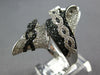 LARGE 4.36CT WHITE & BLACK DIAMOND 14K WHITE GOLD CRISS CROSS INFINITY LOVE RING