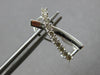 .38CT DIAMOND 14K WHITE GOLD CLASSIC CRISS CROSS X LOVE CLIP ON HANGING EARRINGS