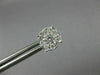 LARGE 1.0CT DIAMOND 14KT 2 TONE GOLD ROUND SOLITAIRE HALO CLUSTER STUD EARRINGS