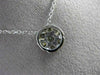ANTIQUE LARGE .70CT DIAMOND 14K WHITE GOLD CLUSTER FLOWER FLOATING PENDANT 18316