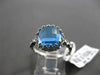 ANTIQUE 5.08CTW DIAMOND & AAA BLUE TOPAZ 14KT WHITE GOLD FILIGREE MILGRAIN RING