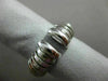 ESTATE WIDE .31CT ROUND DIAMOND 18K WHITE GOLD 3D FLEXIBLE SHINY X LOVE RING VVS