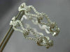 ESTATE LARGE 2.37CT DIAMOND 18KT WHITE GOLD DOUBLE SIDED LOVE KNOT HOOP EARRINGS