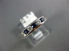 .35CT DIAMOND & AAA SAPPHIRE 14K WHITE GOLD 5 STONE CHANNEL ANNIVERSARY RING 123