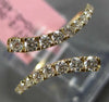 ESTATE .45CT DIAMOND 14K YELLOW GOLD CLASSIC ROUND JOURNEY CRISS CROSS LOVE RING
