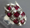 1.83CT DIAMOND & AAA RUBY 14KT WHITE GOLD 3D OVAL & ROUND WOVEN ANNIVERSARY RING