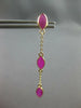 4.60CT AAA RUBY 14KT YELLOW GOLD 3D MARQUISE SHAPE BY THE YARD HANGING EARRINGS