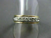 ESTATE WIDE .45CT DIAMOND 14K Y&W GOLD CHANEL SET ANNIVERSARY WEDDING RING #1285