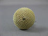 ESTATE LARGE 14KT YELLOW GOLD 3D ROUND MILGRAIN DOME SHAPE CUFF LINKS #21214