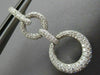 ESTATE 2.90CT DIAMOND 18KT WHITE GOLD CIRCLE OF LIFE GRADUATING HANGING EARRINGS