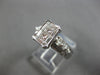 WIDE 1.26CT DIAMOND 14K WHITE GOLD PRINCESS & ROUND INVISIBLE OCTAGON RING 28169
