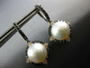 1.64CT WHITE & BLACK DIAMOND & SOUTH SEA PEARL 18KT BLACK GOLD HANGING EARRINGS